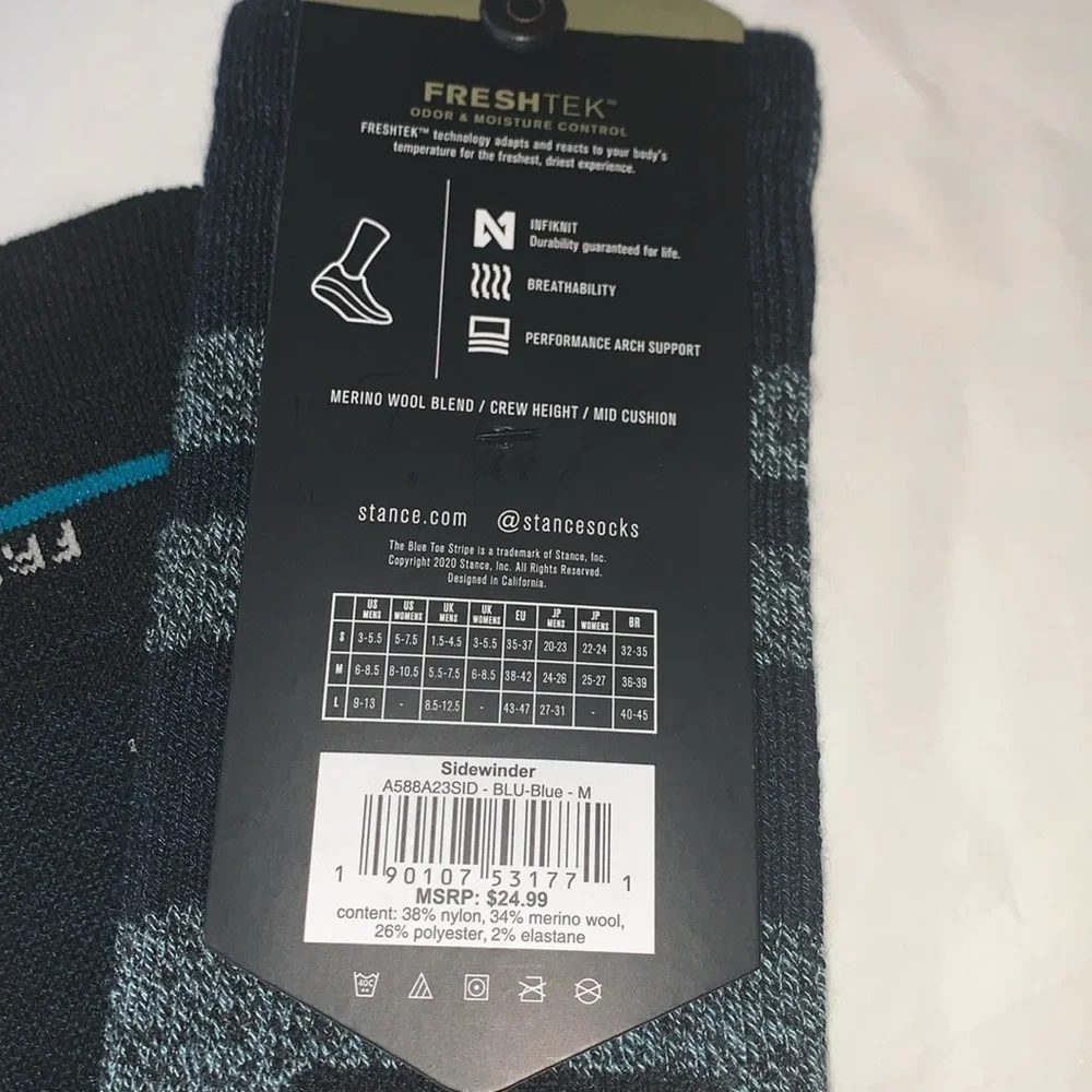 BNWT Sidewinder Socks by Stance